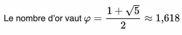 Formule nombre d or
